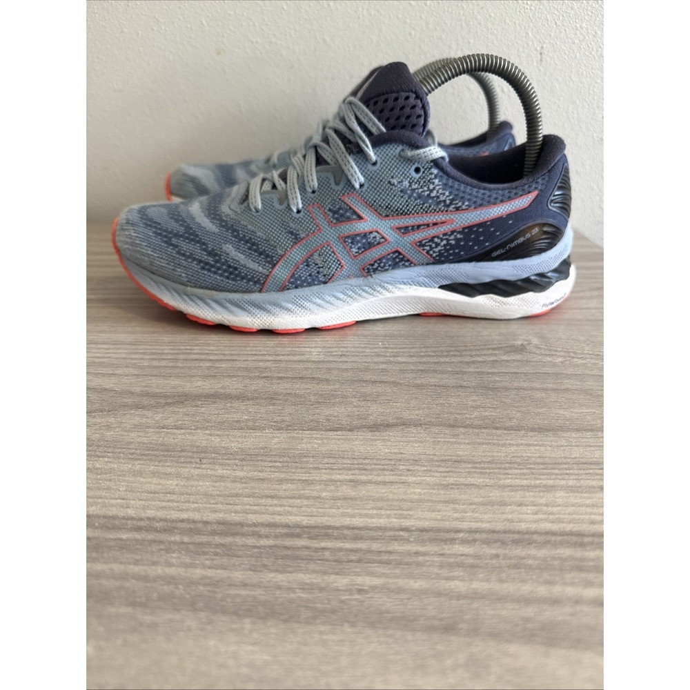 Womens Asics Gel-Nimbus 23 Sneakers 1012A885 Grand Shark/Digital Aqua Size 9